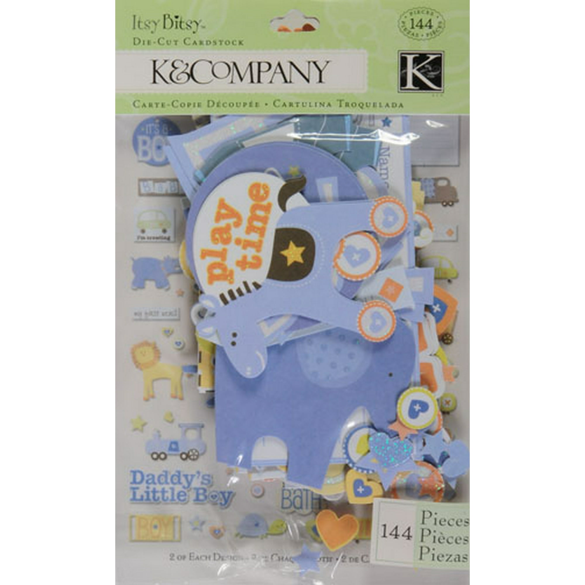 Cardstock Die-Cuts 144/Pkg Itsy Bitsy Baby Boy 643077591820 Cardstock Die-Cuts 144/Pkg Itsy Bitsy Baby Boy 643077591820